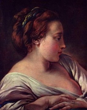  cabeza Pintura - Cabeza de mujer Francois Boucher